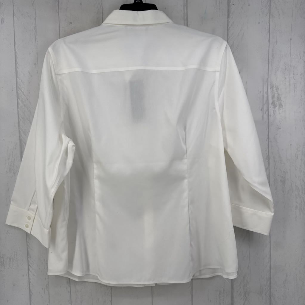R69 3X button down 3/4 slv top