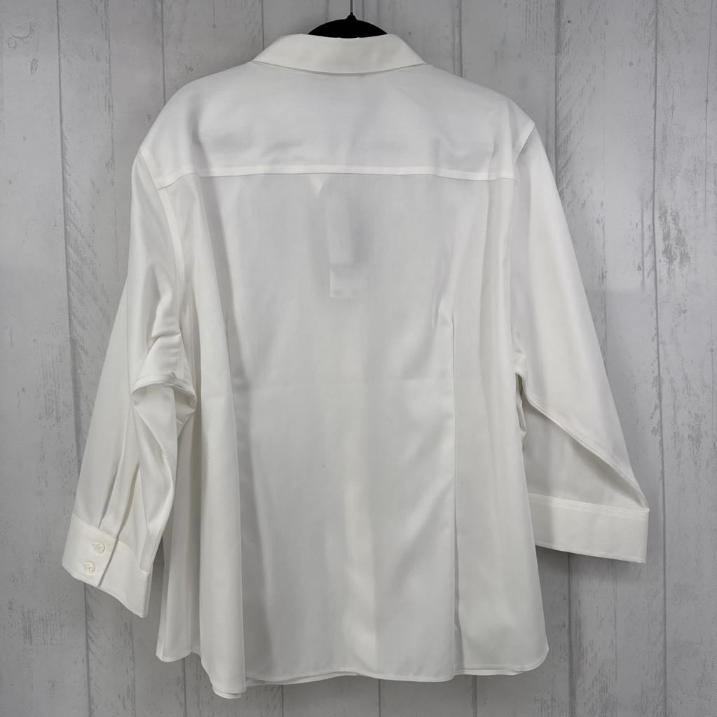 R69 3X button down 3/4 slv top