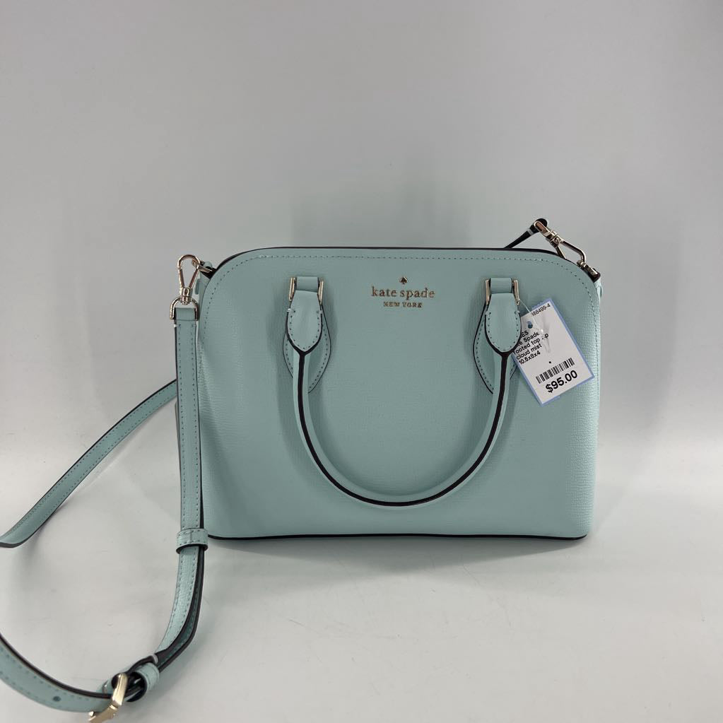 footed top zip satchel