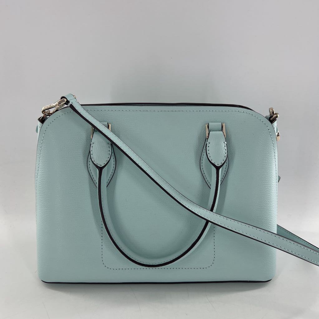 footed top zip satchel