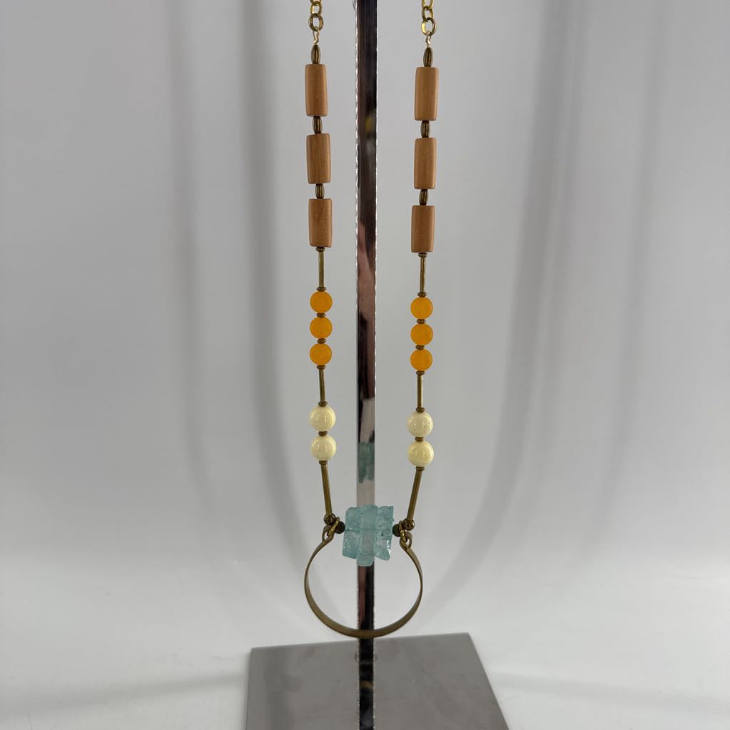 18" art deco beaded necklace