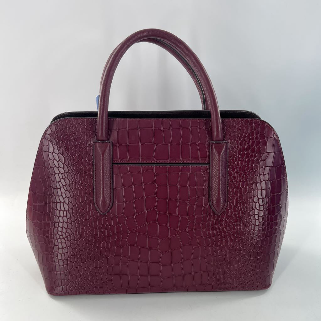 croc embossed handbag