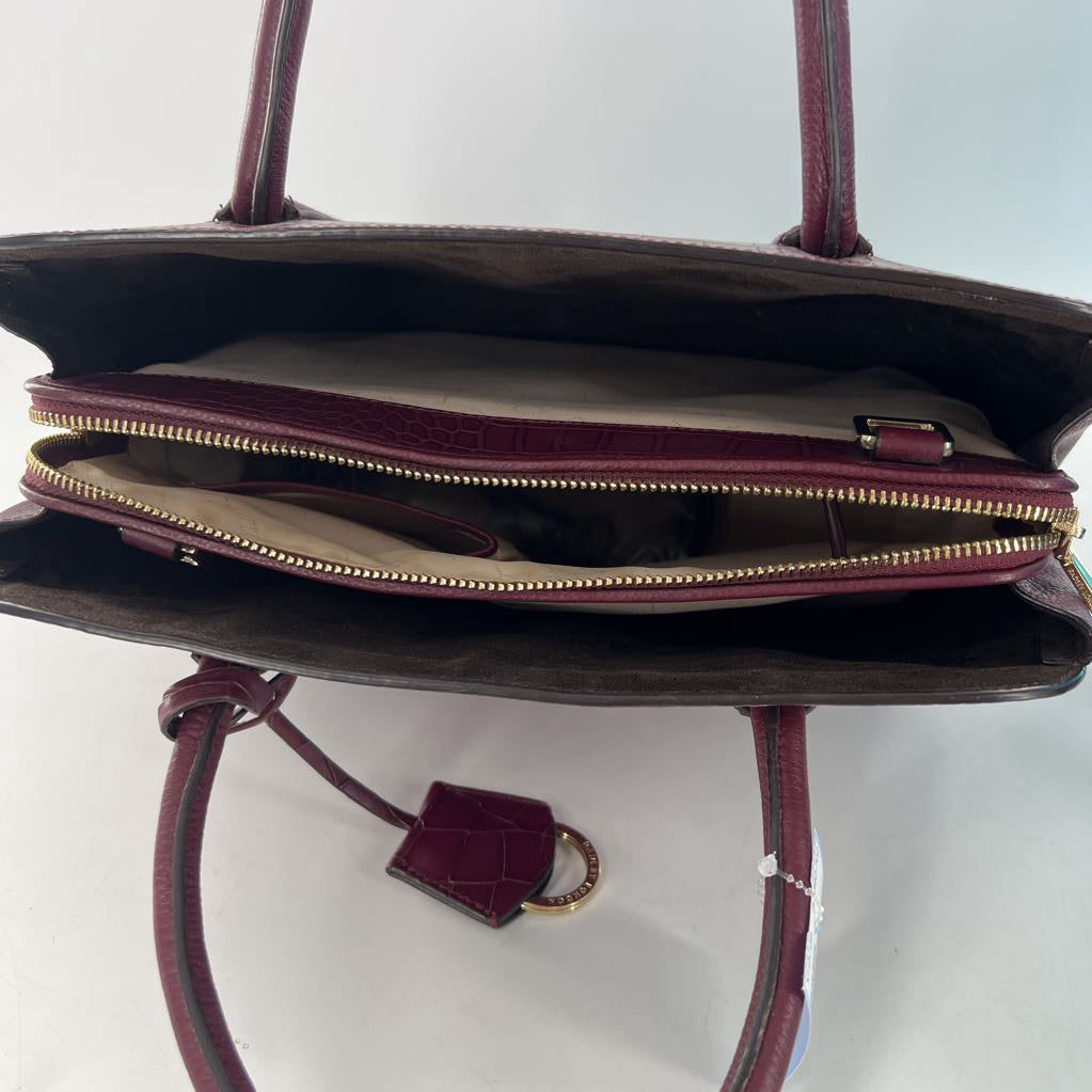 croc embossed handbag