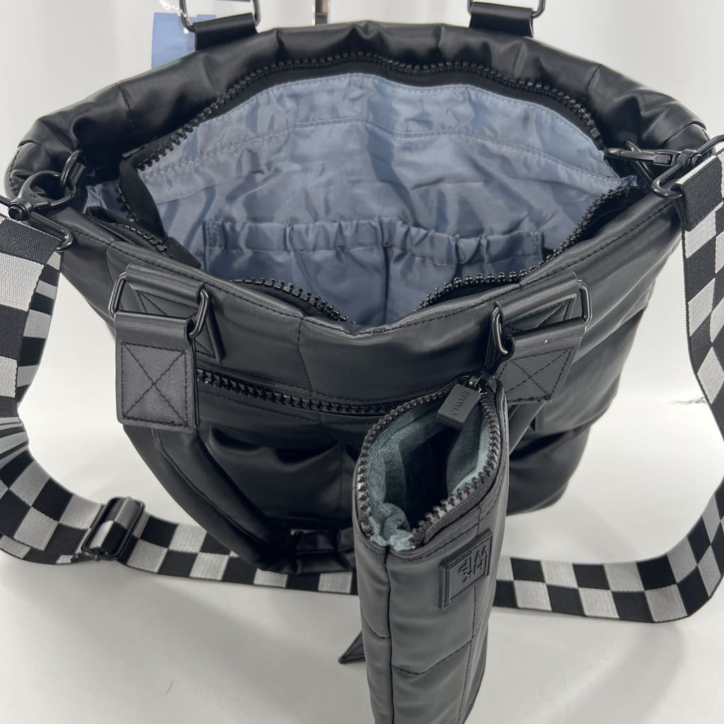 2pc nylon quilted tote bag