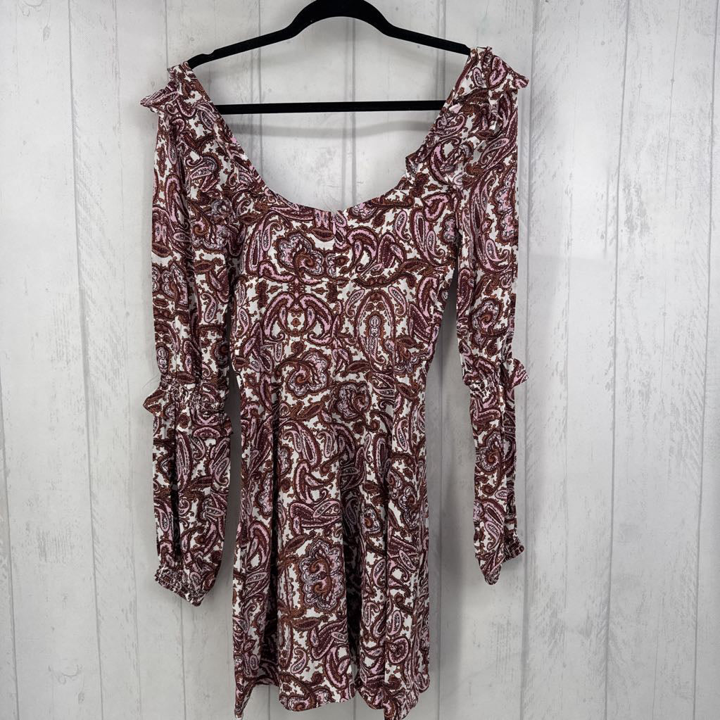 XS paisley print l/s dress