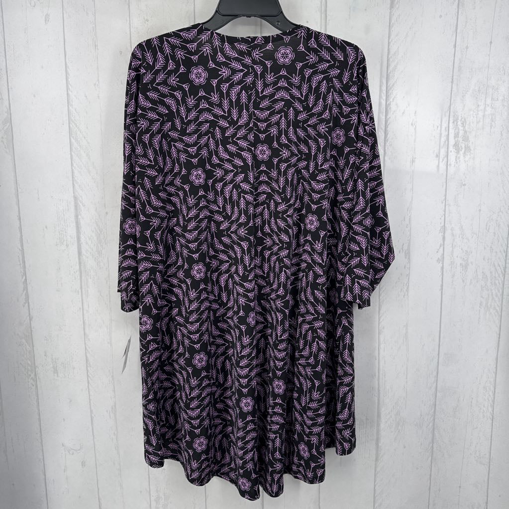 M arrow print open front cardi