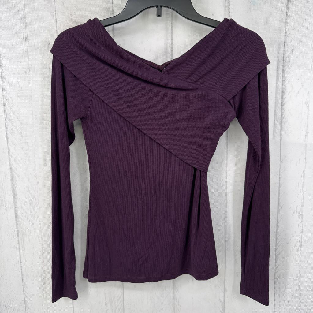 XS ribbed crossover l/s top