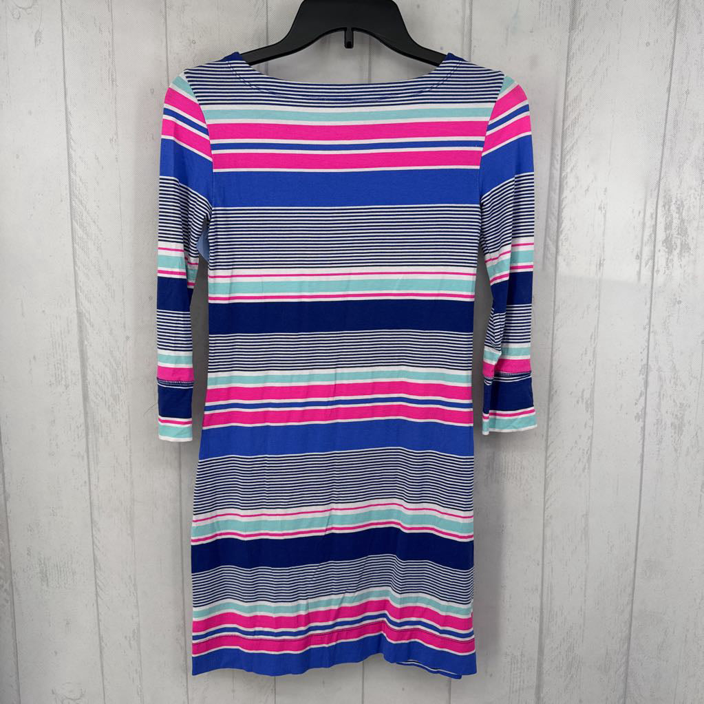 XXS striped 3/4 slv dress
