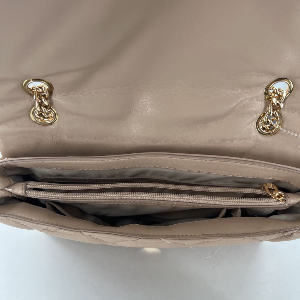 vegan quilted leather chain strap purse
