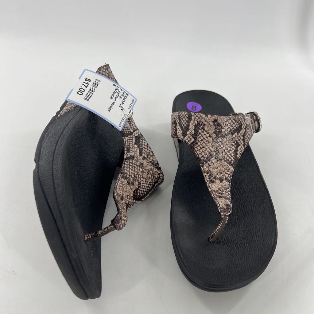 8 python wedge heel sandal