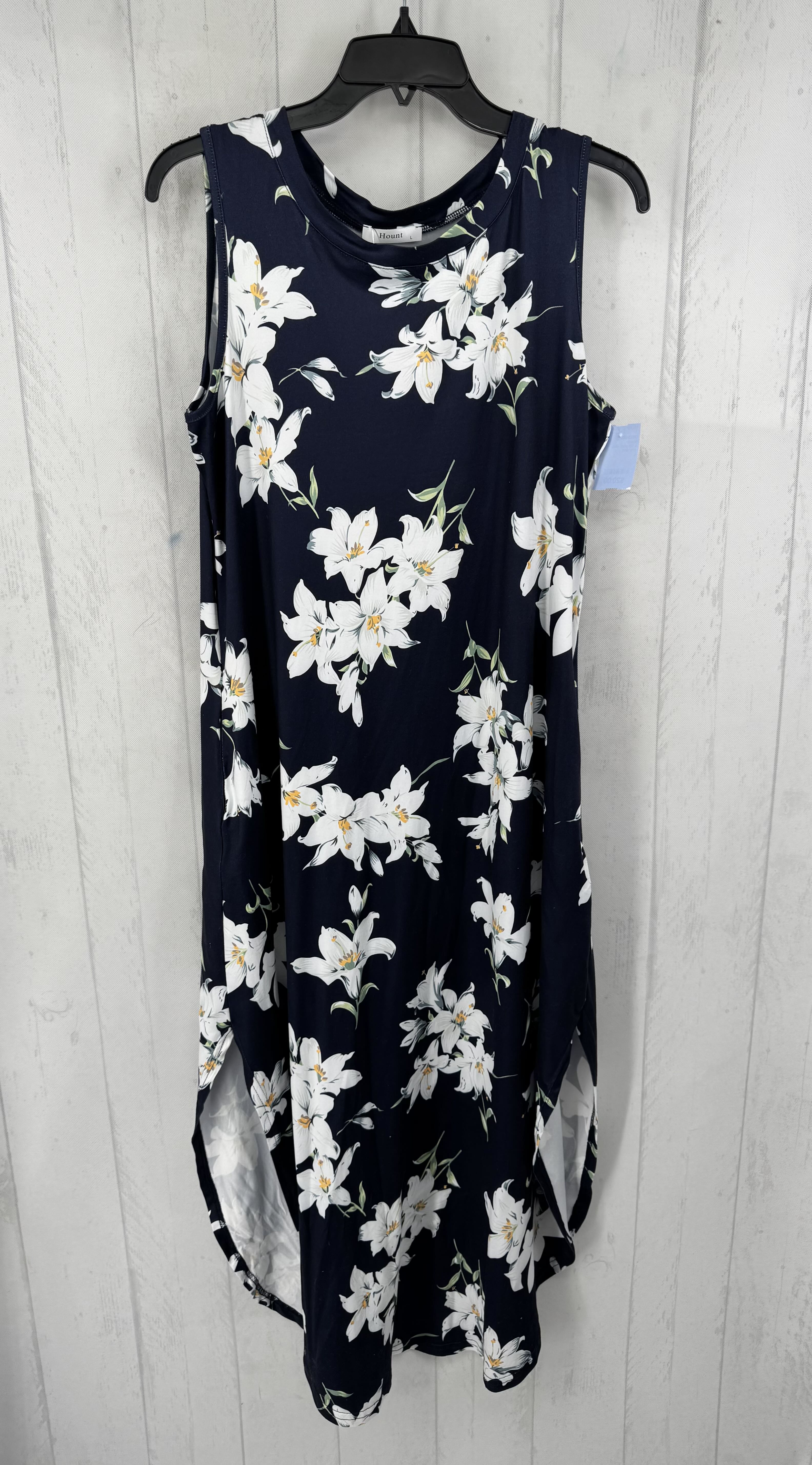 L flo print slvls dress