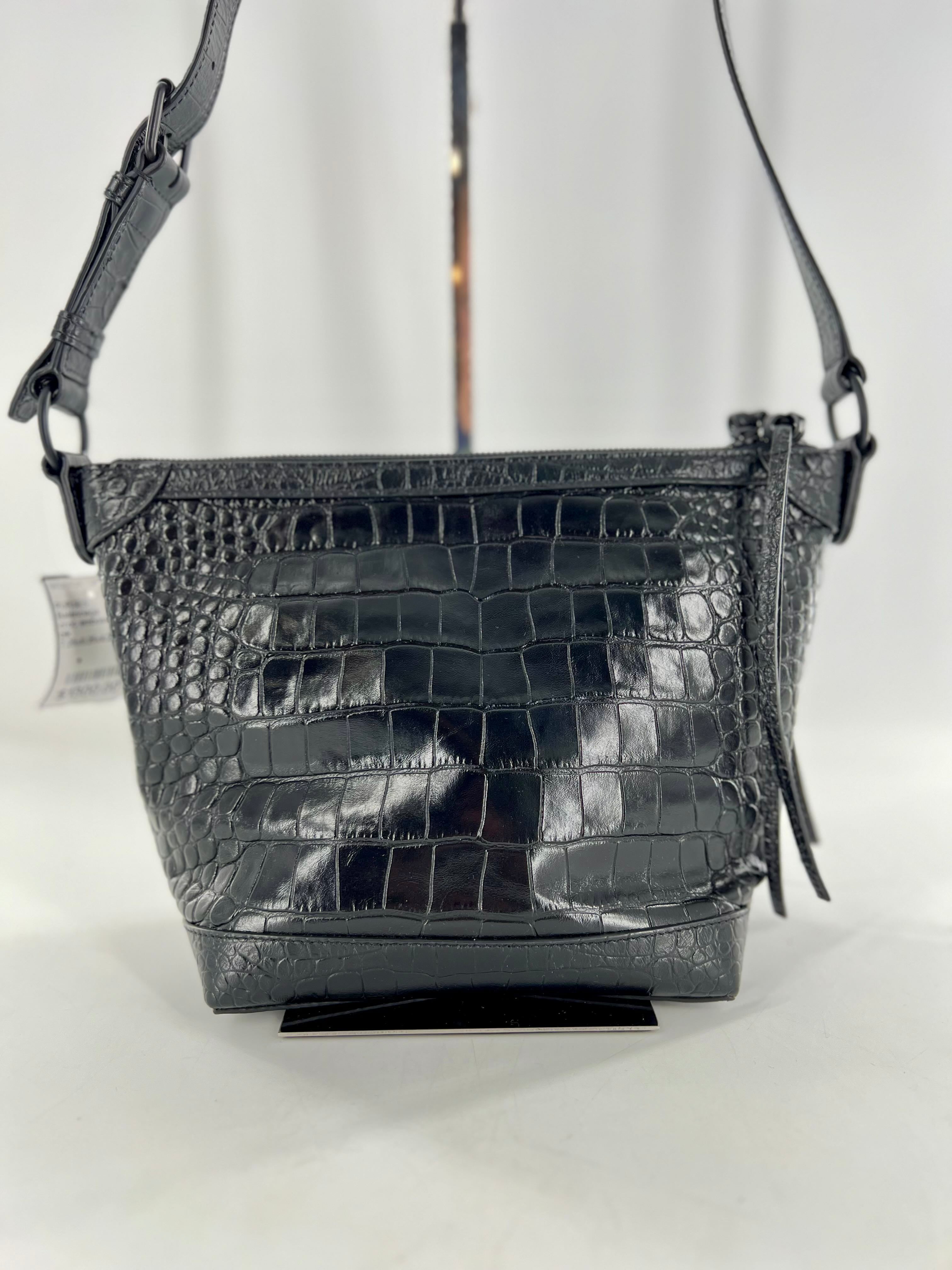 Balenciaga Neo Classic XS Croc Embossed Crossbody 2022