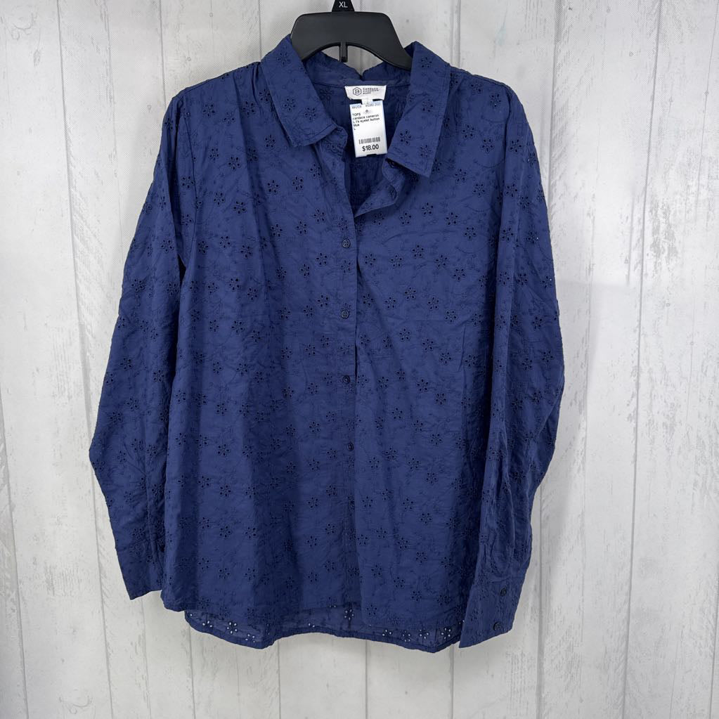 L l/s eyelet button shirt