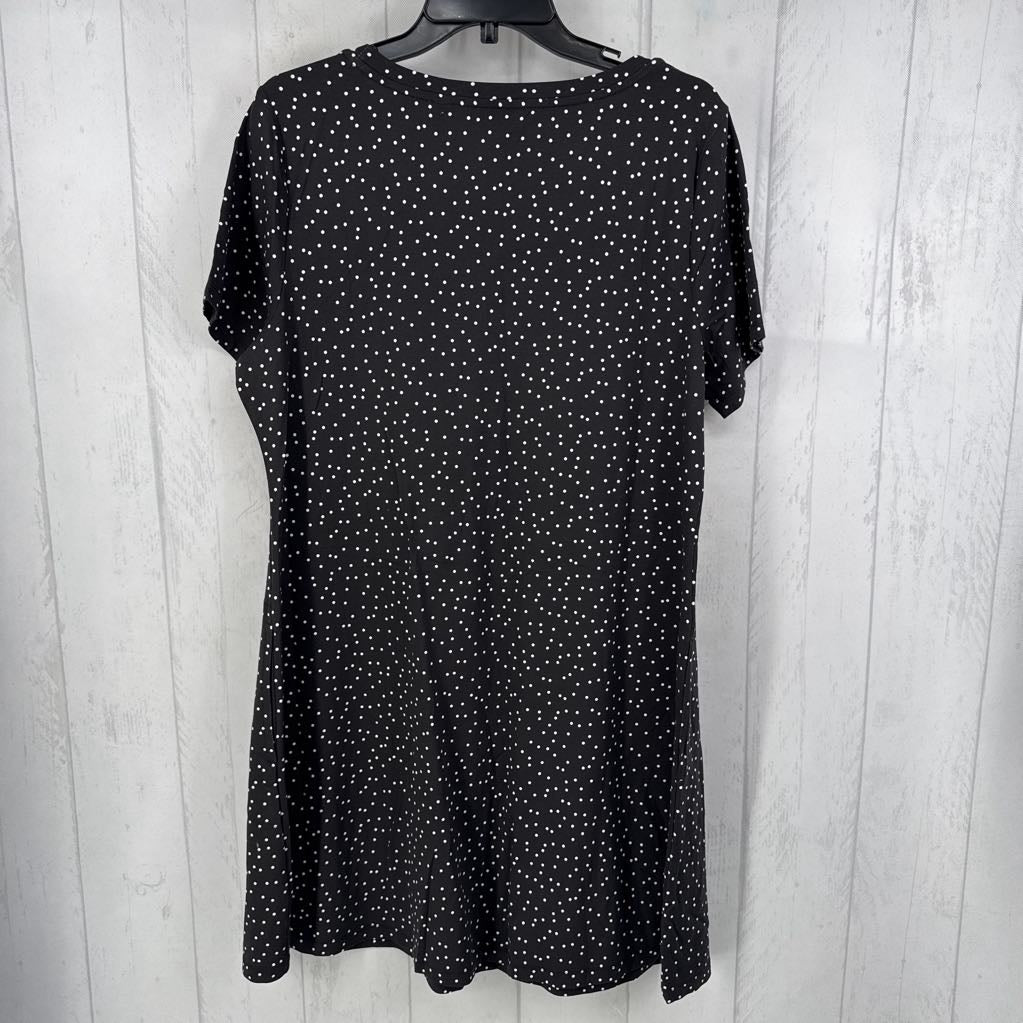 L s/s polka dot dress