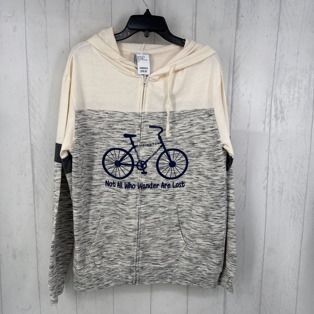 XL l/s not all who wonder is lost zip hoodie