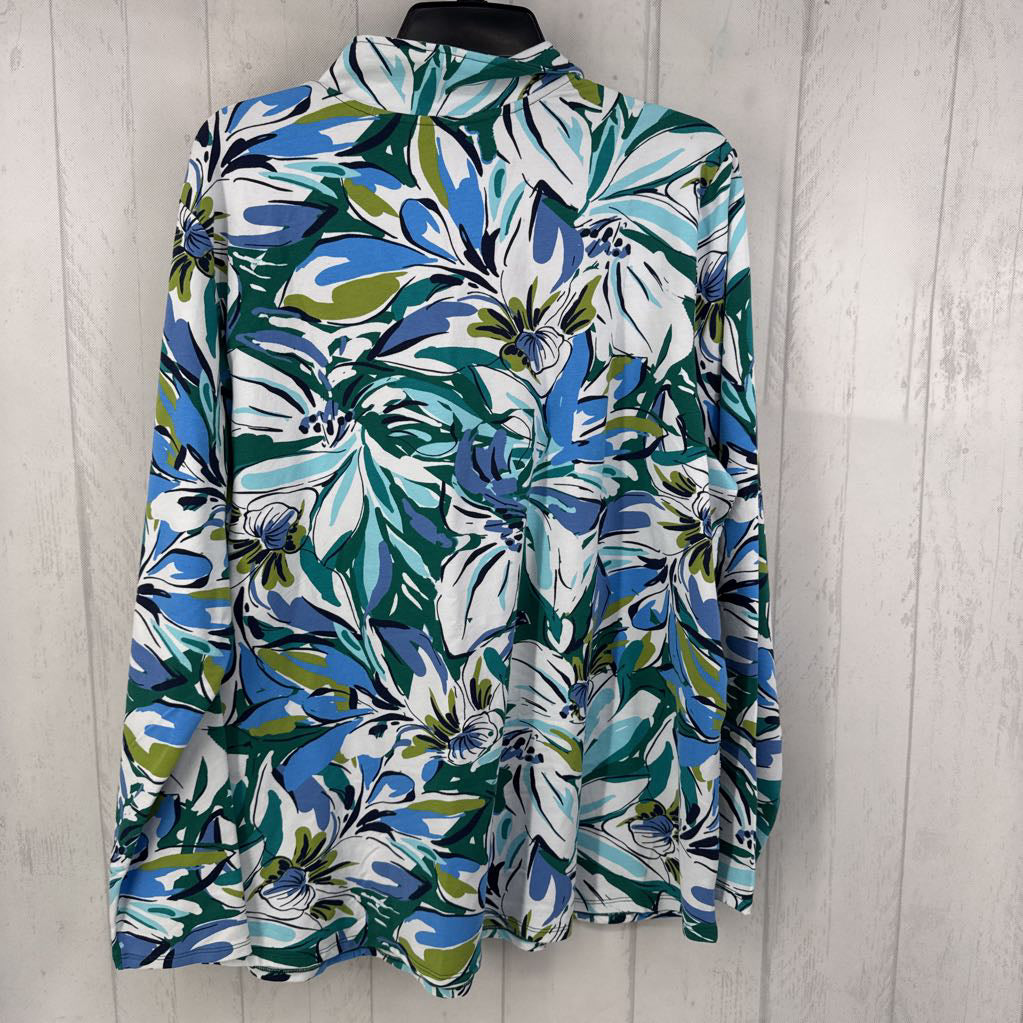 XL flower print zip jacket