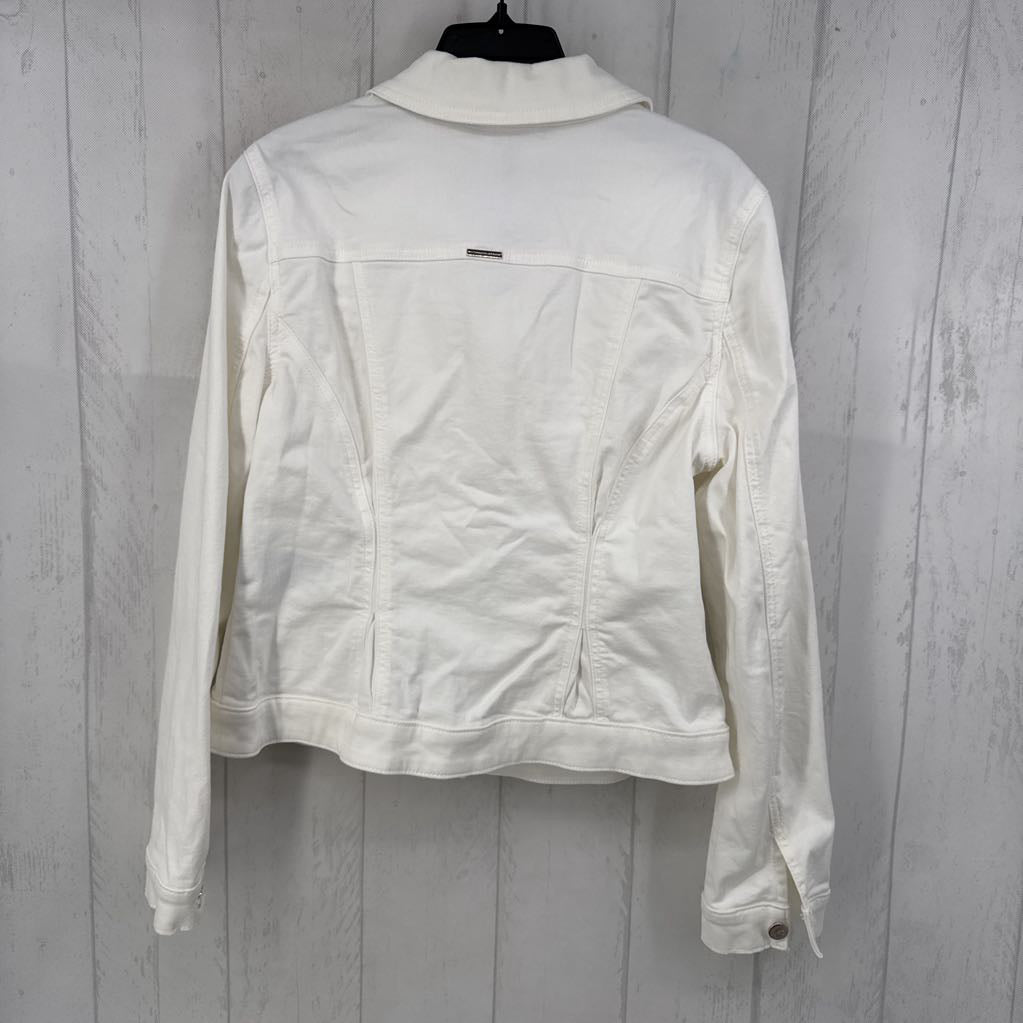 M l/s lace up jean button jacket