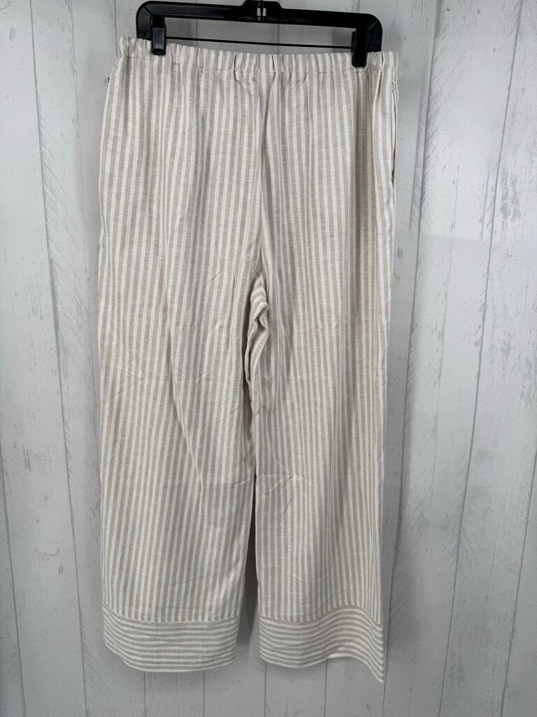 L striped wide leg pant