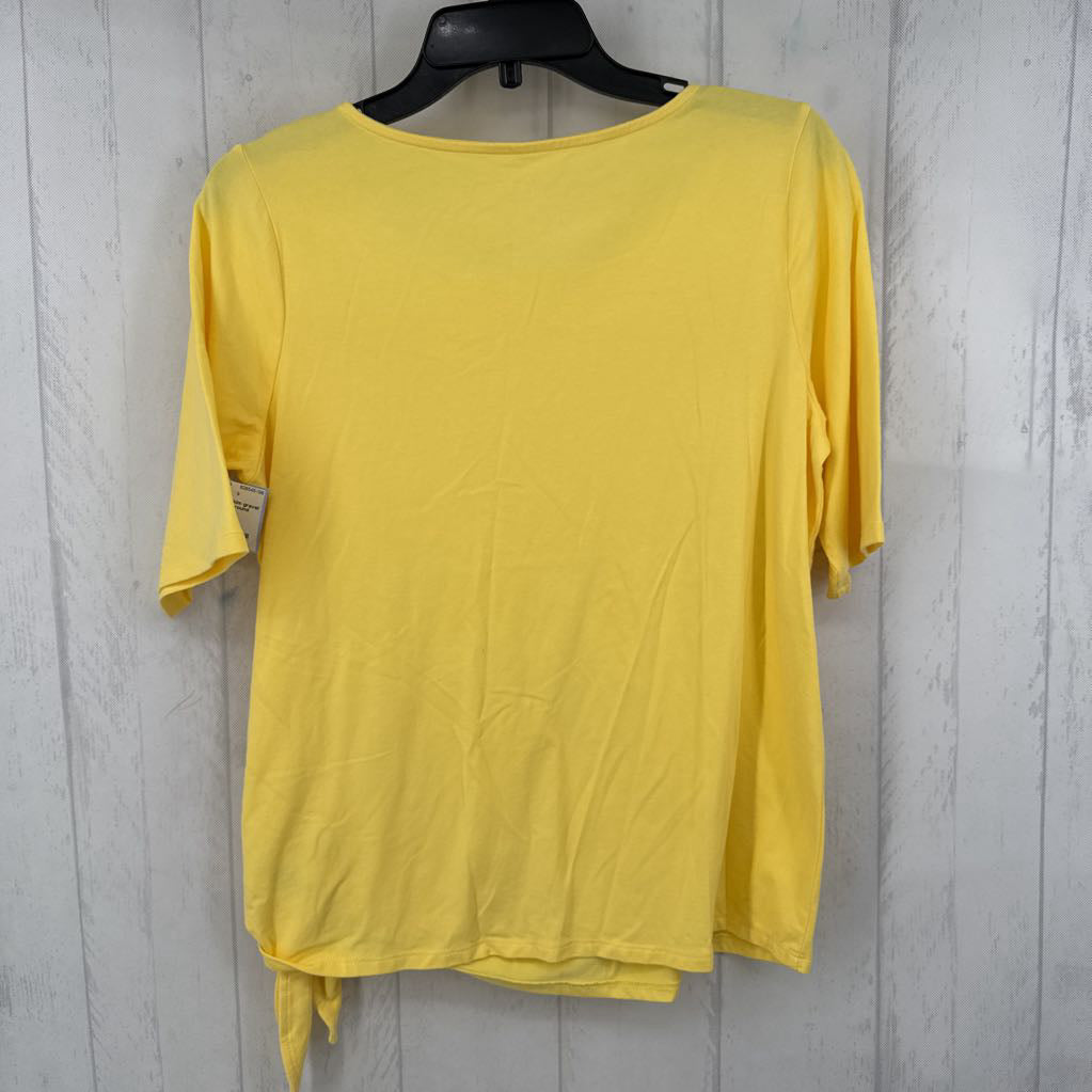S side tie round neck s/s tee