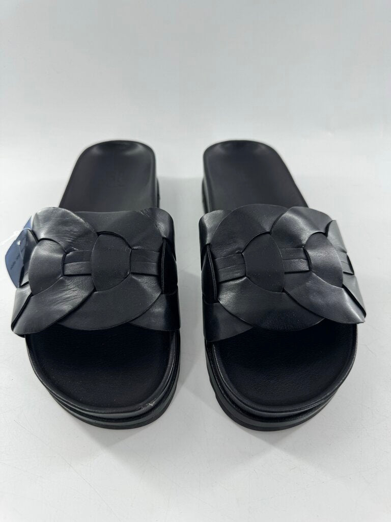 9.5 woven link slide sandals