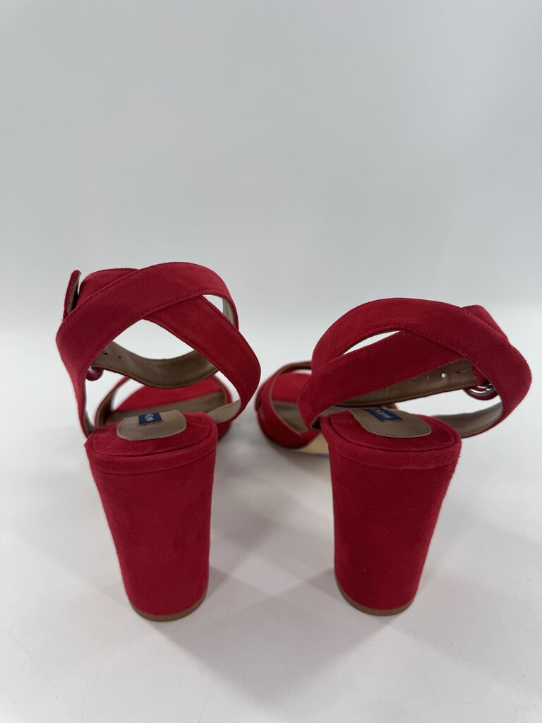 10/10.5 ankle strap open toe heel sandals