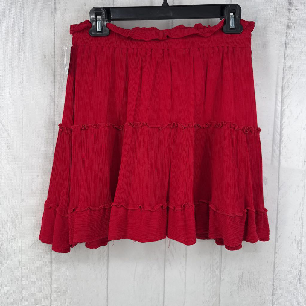 M textured tiered pull-on skirt