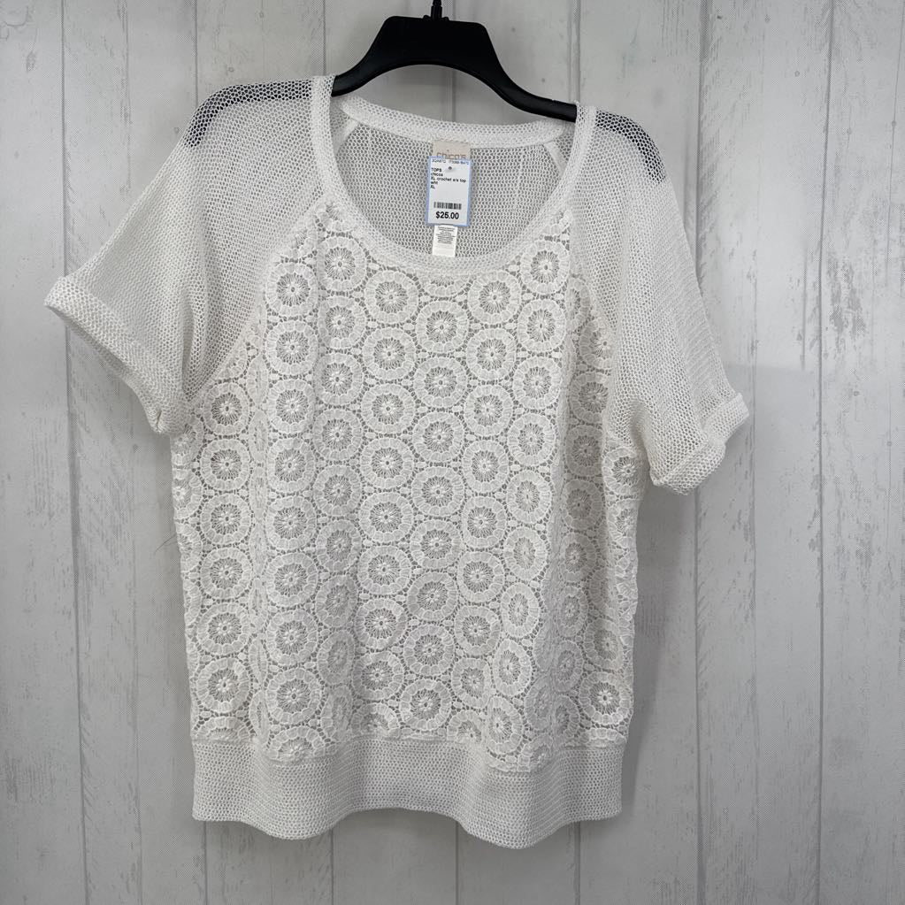 XL crochet s/s top