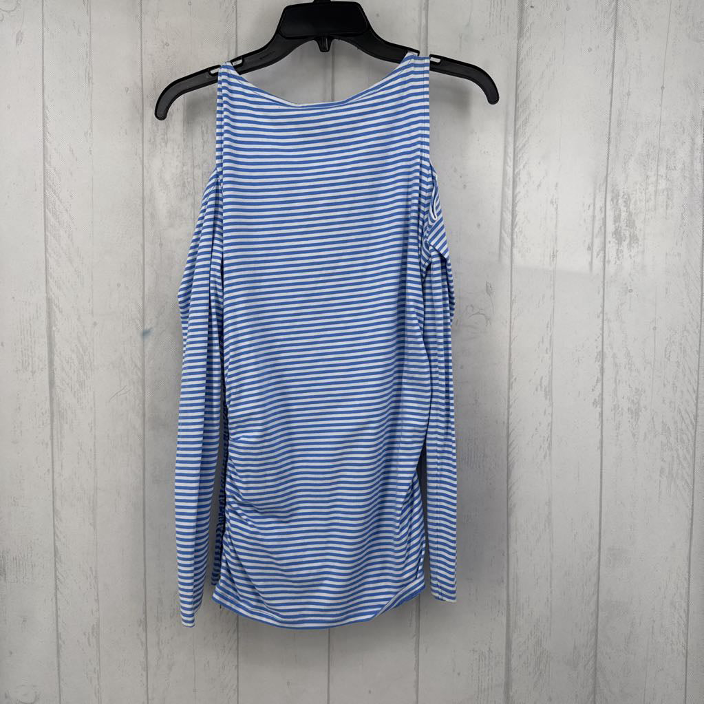 R59 M striped cold shoulder l/s tee