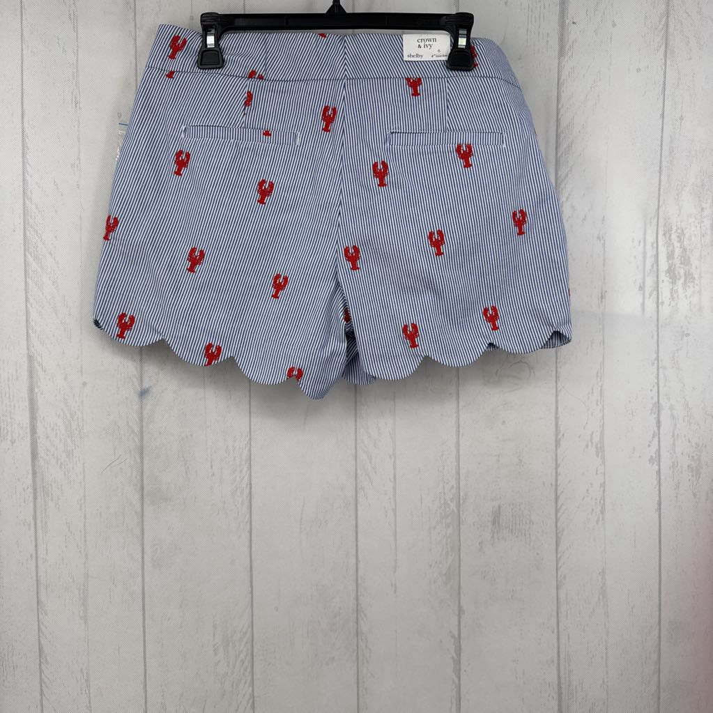 R44 6 embroidered lobster shorts
