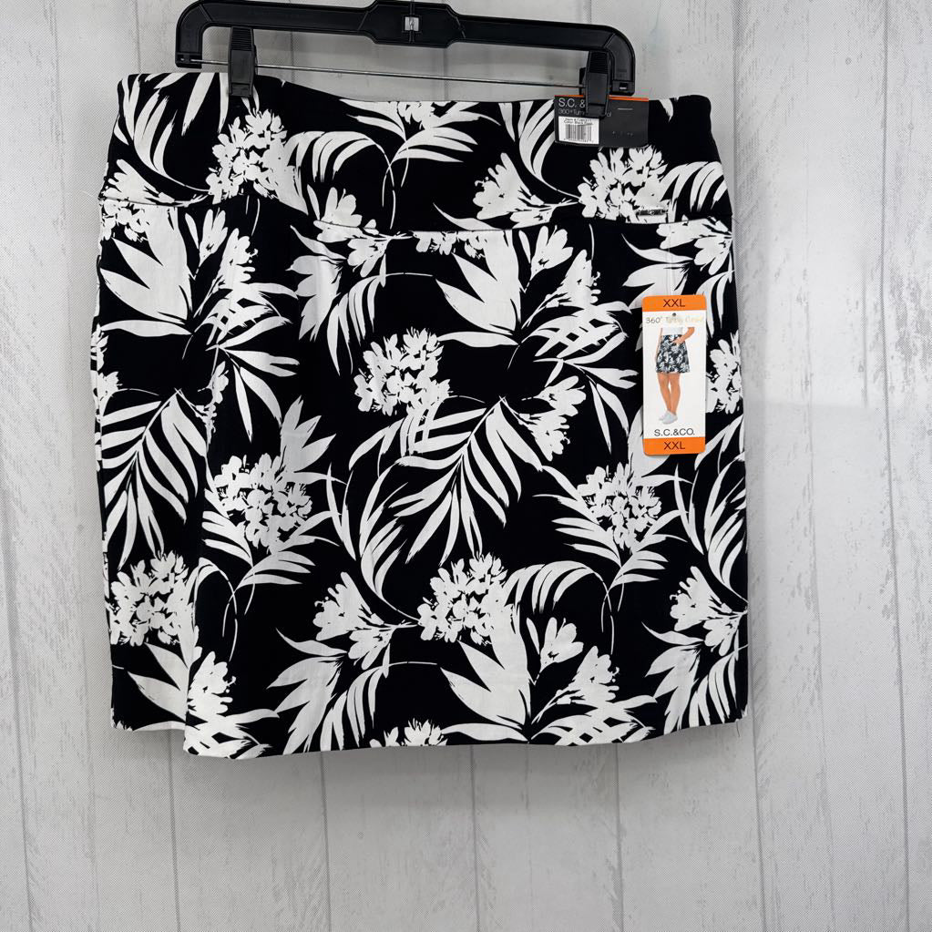XXL flo print skort