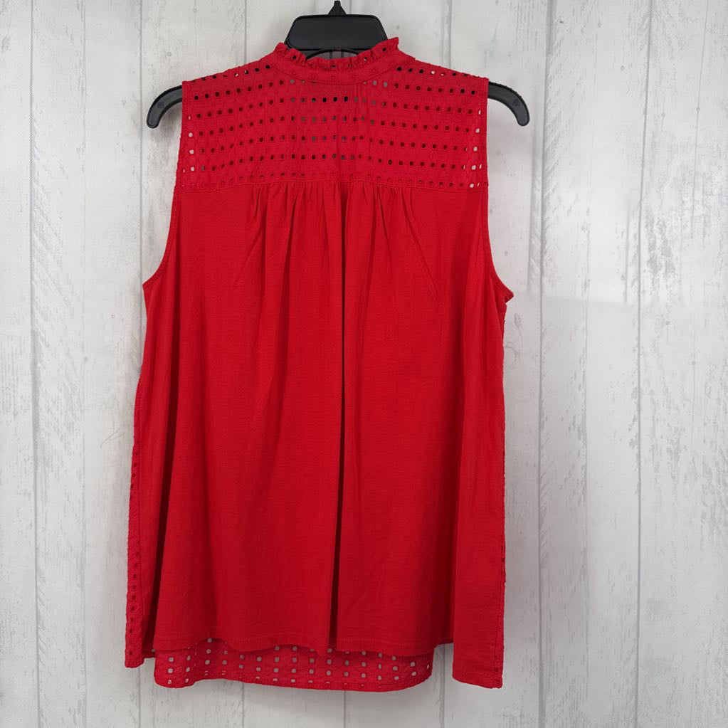 14/16 eyelet split neck tank