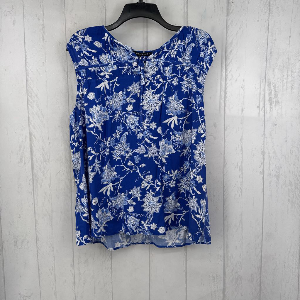 XL flo print tie front tank