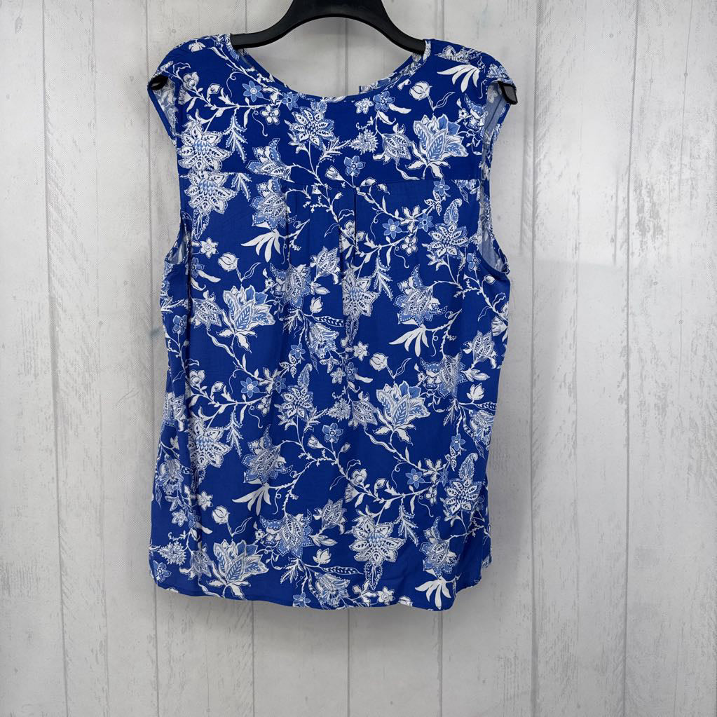 XL flo print tie front tank