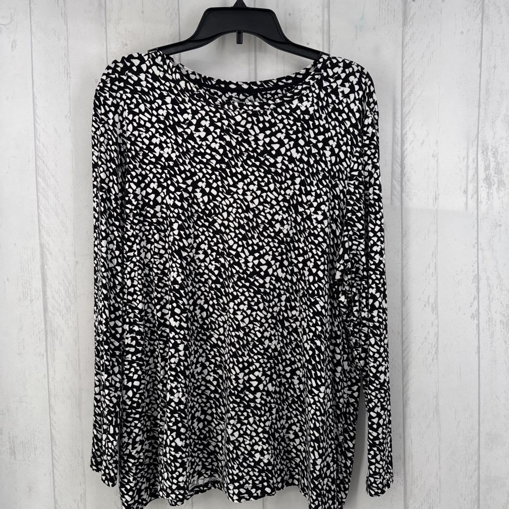 XXL printed l/s tee