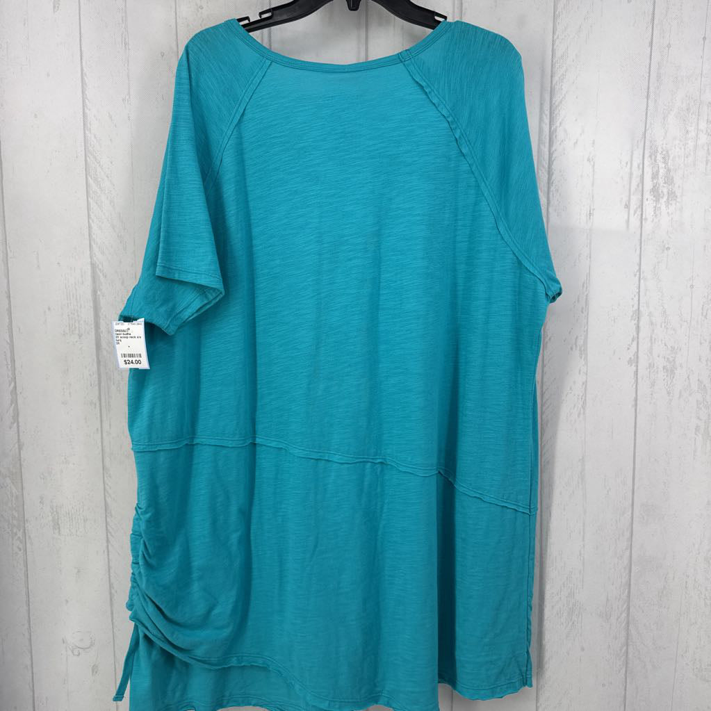 2X scoop neck s/s dress