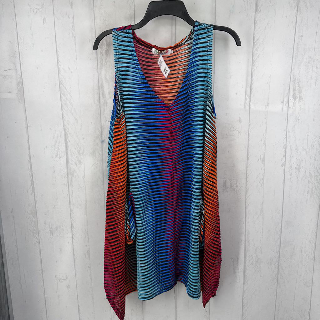 Striped Gradient Pattern Cover Up