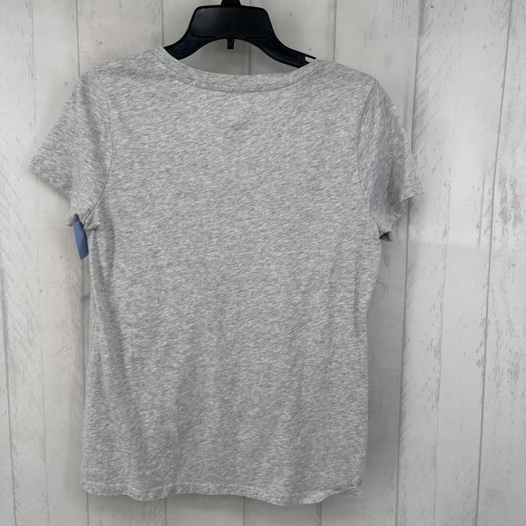S patriotic print v-neck s/s tee