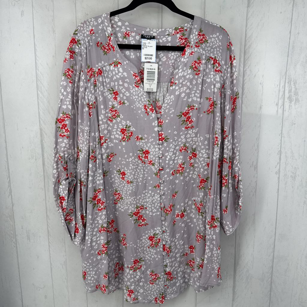 R45 5X flo print button front tab slv top