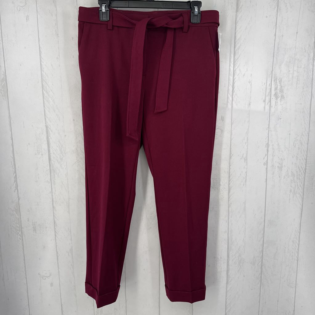 8 belted slim leg trouser