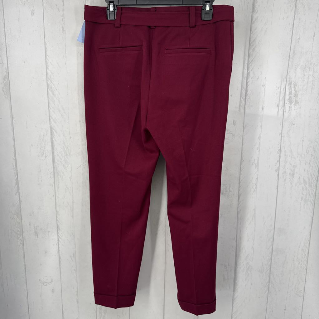 8 belted slim leg trouser