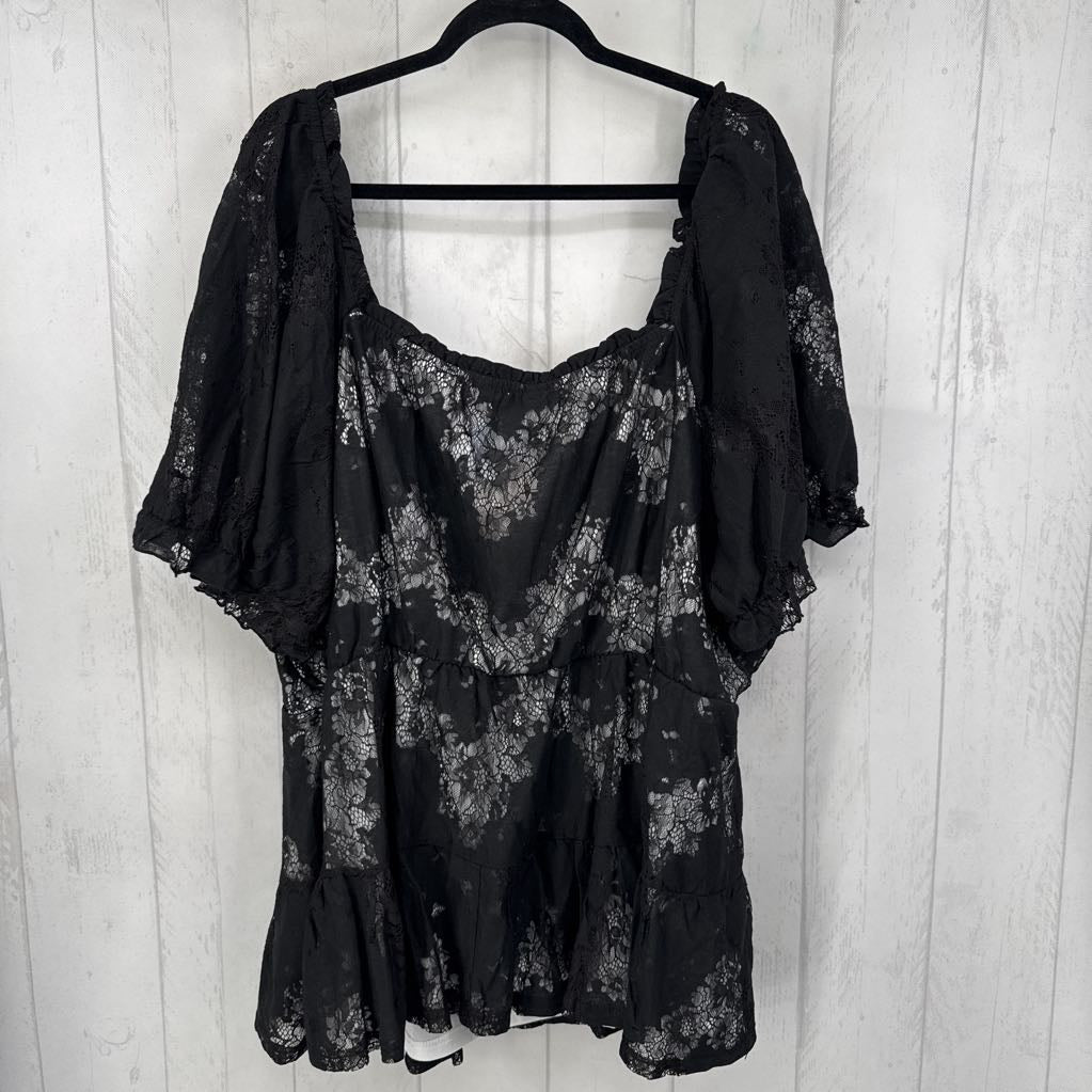 28 lace s/s peplum top