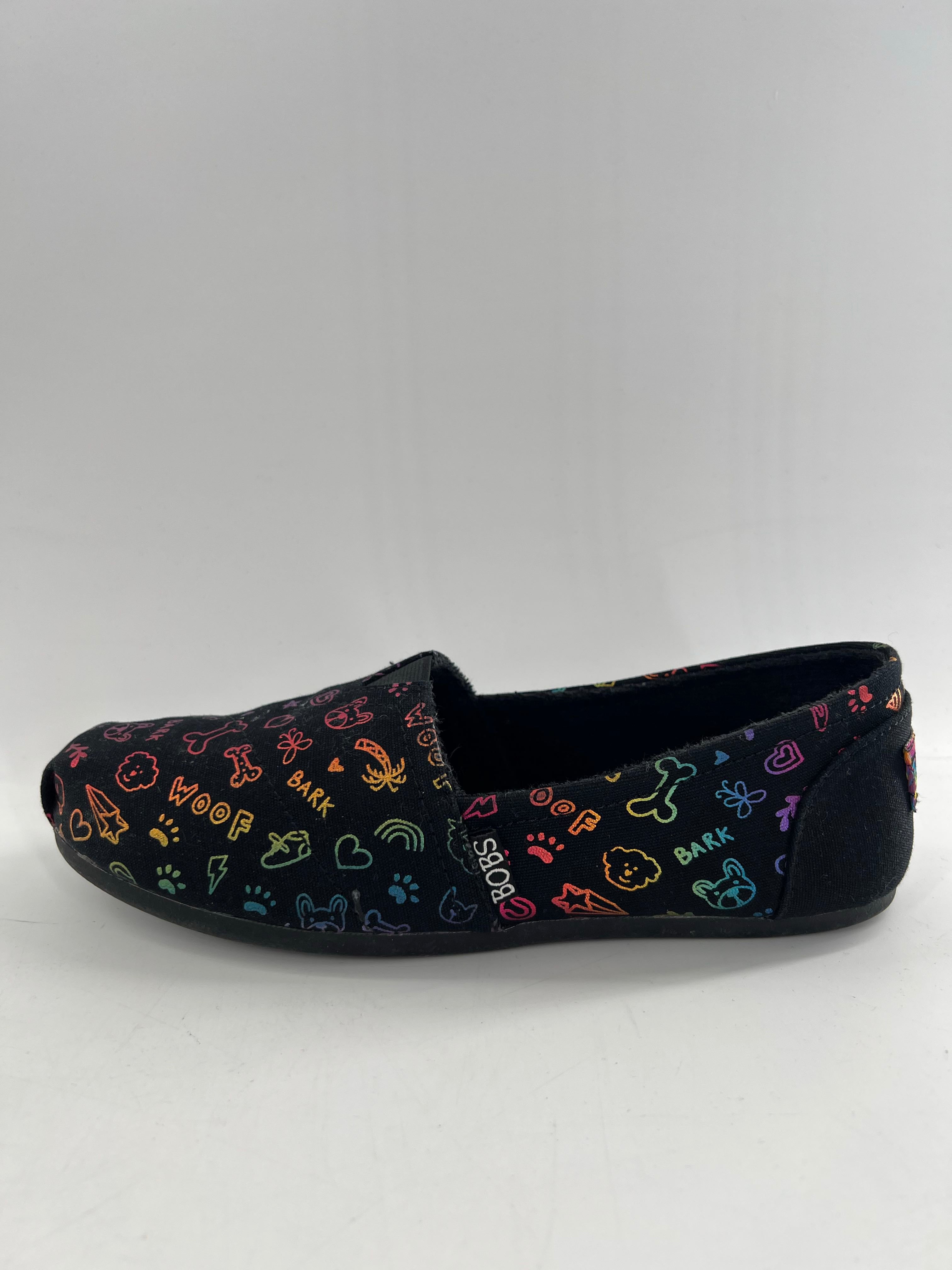 7.5 dog print loafers