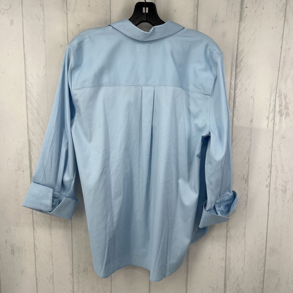 10 button down 3/4 slv top