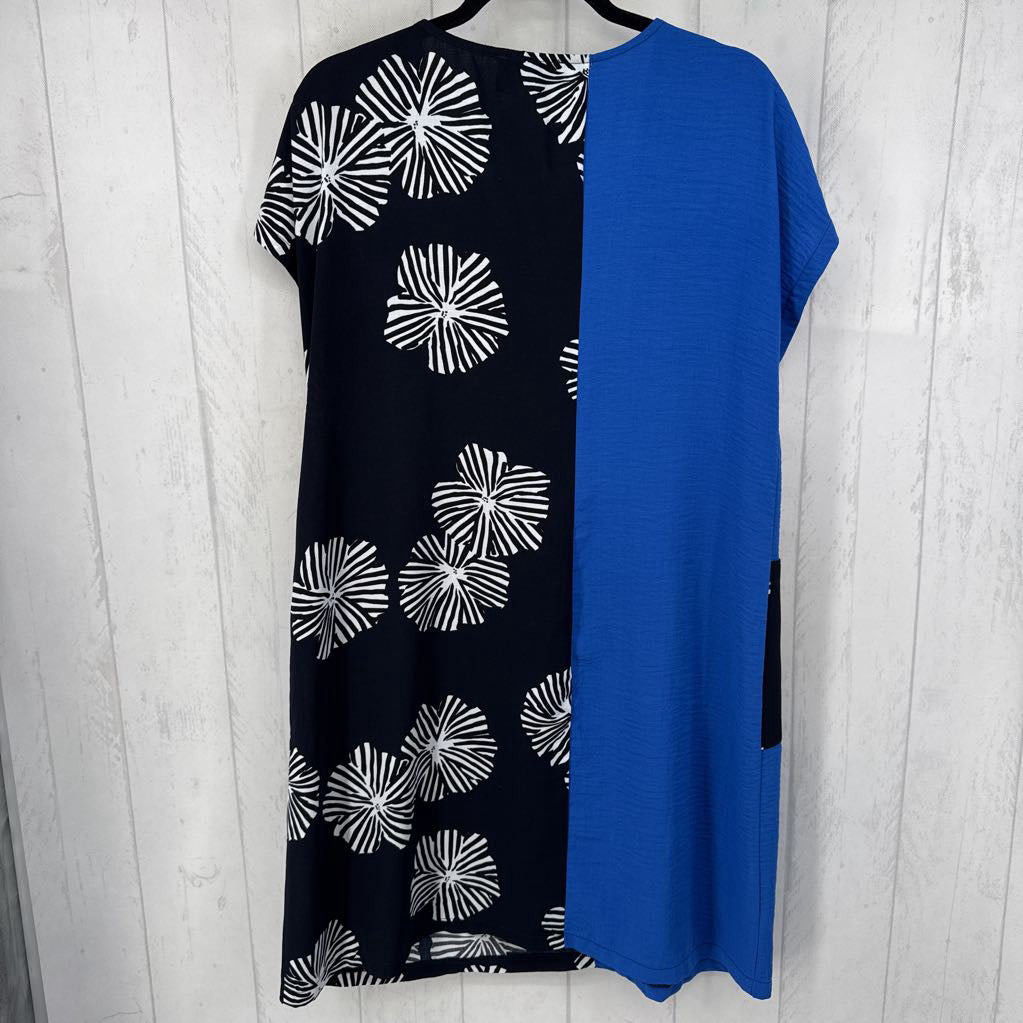 12 s/s colorblock pocket dress
