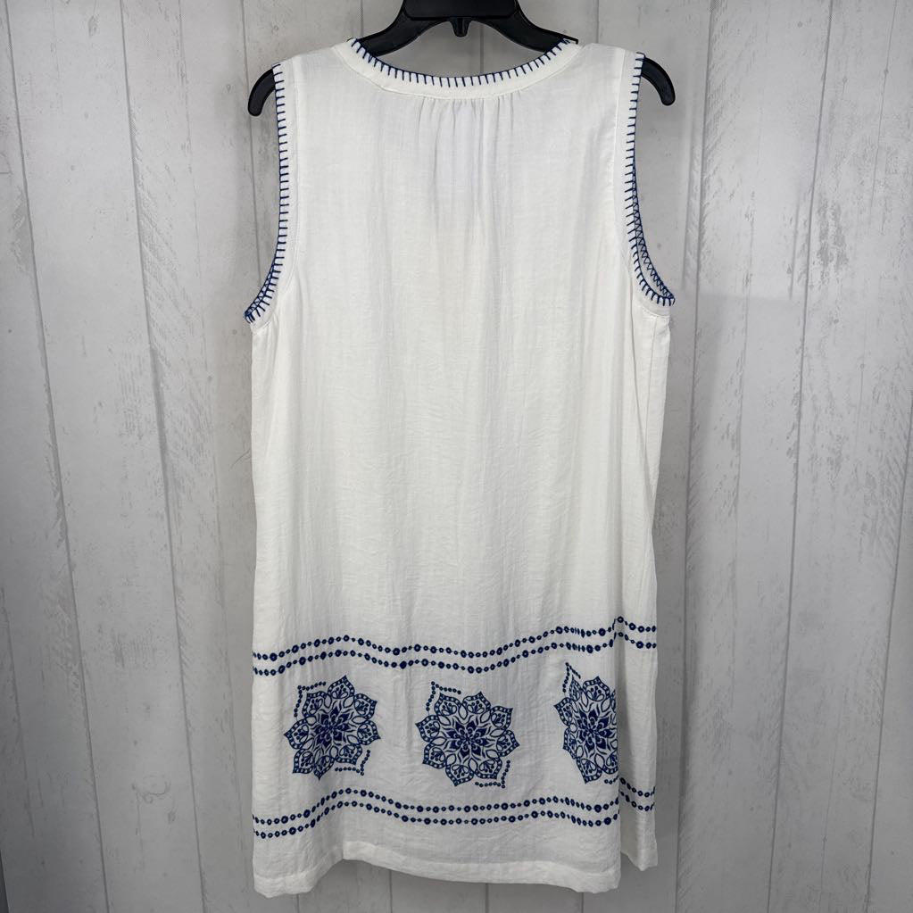 L slvls embroidered v-neck dress