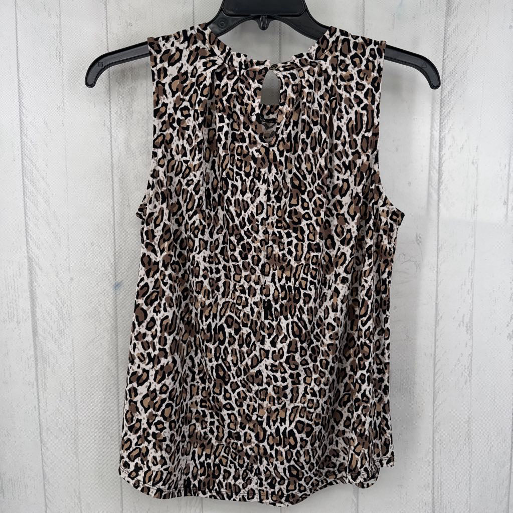 M pleated animal print tank