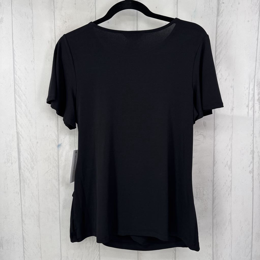 R32 PM s/s ruched knotted top