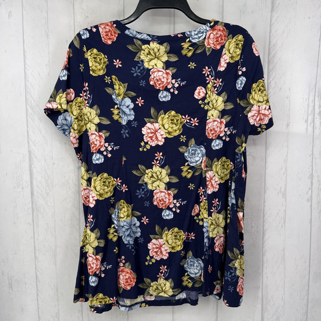 L(00) s/s flower print top