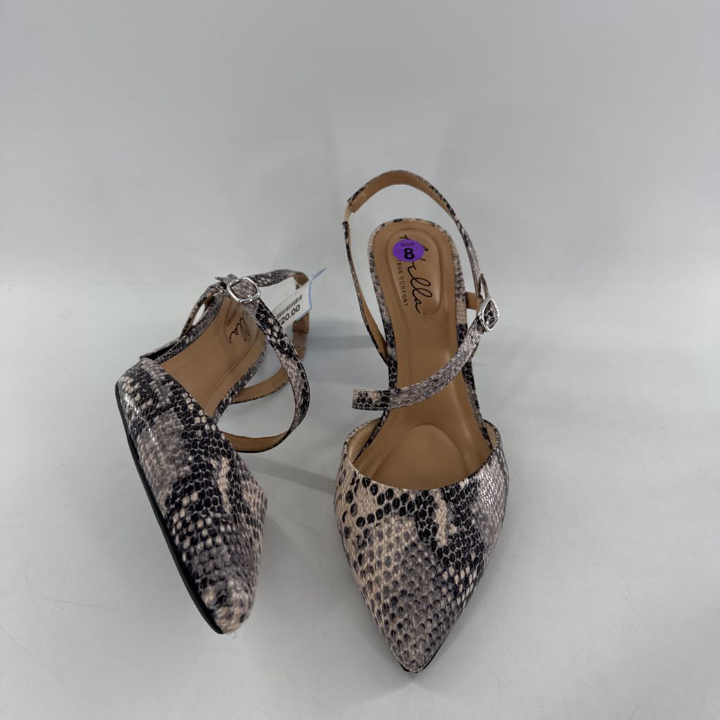 8 python print slingback pumps