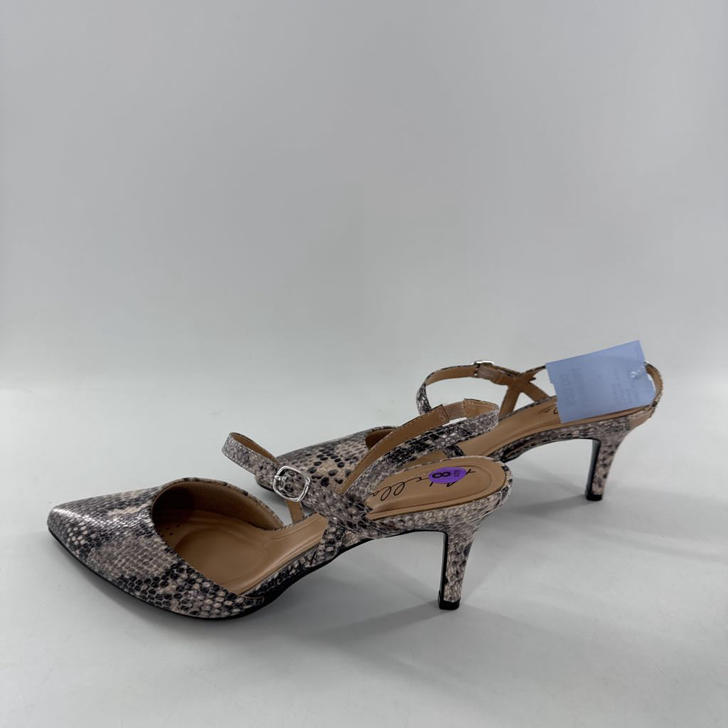 8 python print slingback pumps